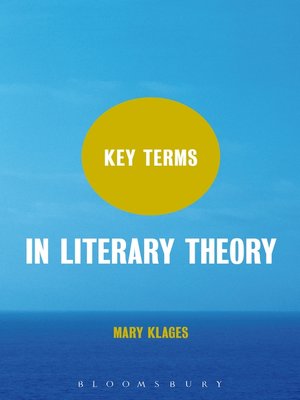 cover image of Key Terms in Literary Theory